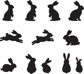 Fototapeta premium Cute Rabbit Vector Illustration Isolated on White Background