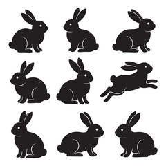 Fototapeta premium Cute Rabbit Vector Illustration Isolated on White Background