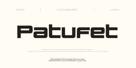 Patufet, Creative digital sport Modern Future Italic Alphabet Font. Typography urban style fonts for technology, digital, movie logo italic style. vector illustration  © Covecave