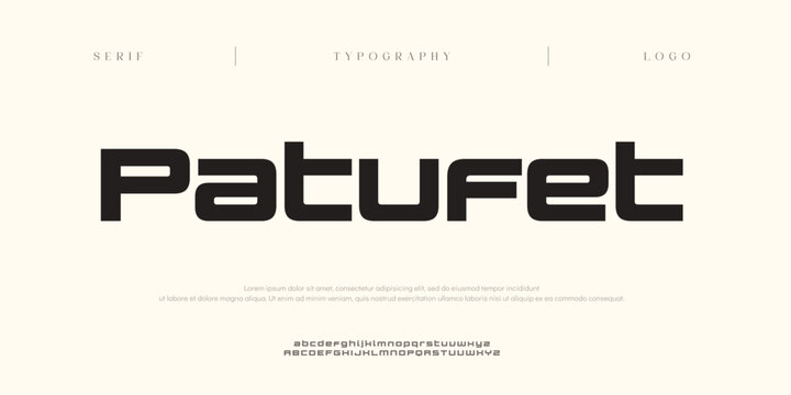 Patufet, Creative digital sport Modern Future Italic Alphabet Font. Typography urban style fonts for technology, digital, movie logo italic style. vector illustration
