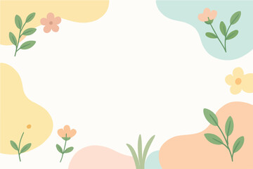 frame with flowers. Spring session template design 