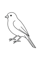 Obraz premium bird sketch sitting on a branch vector illustration