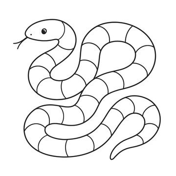cute cartoon  snake vector illustration