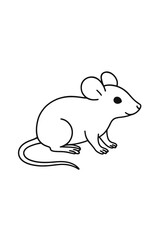 Obraz premium A cute cartoon vector illustration of a happy mouse character