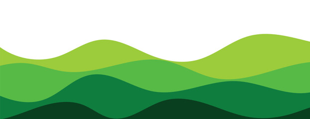 Obraz premium Green Abstract Wave Banner Design