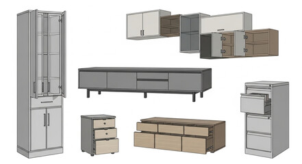 Modern Furniture Storage Units Collection.