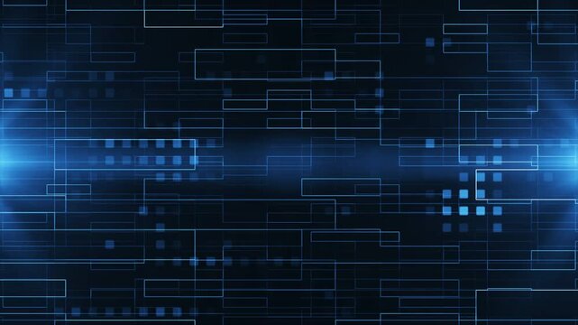 Blockchain network visualization for cryptocurrency presentations, DeFi projects, and Web3 technology videos. Digital ledger concept background. Seamless 4K loop.