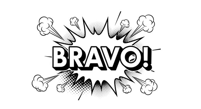 Bravo comic book text burst