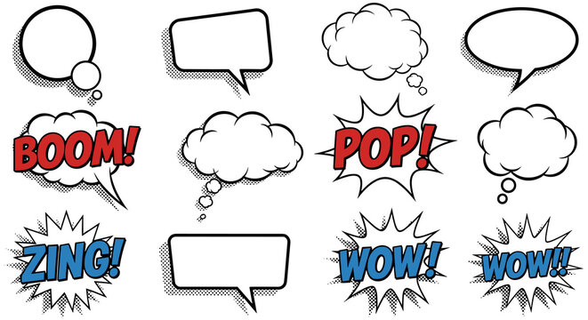 Comic book speech bubbles
