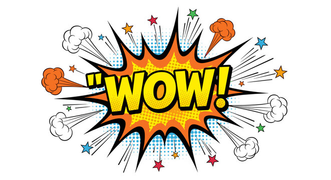 Comic book wow burst effect