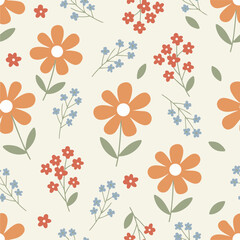 Hand_Drawn_Pastel_Orange_Floral_Scattered_Bouquet_Pattern