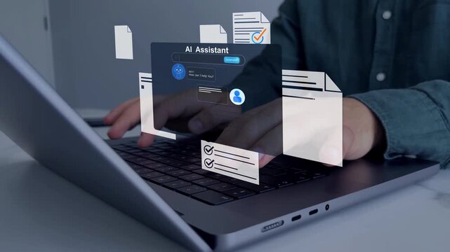 AI Assistant powered by machine learning for document writing, quality control, compliance checks, and verification workflows in modern digital business systems.