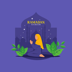 ramadan kareem islamic background vector
