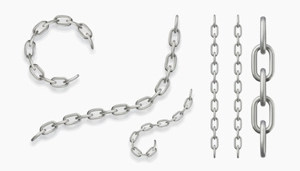 metal chain isolated on white