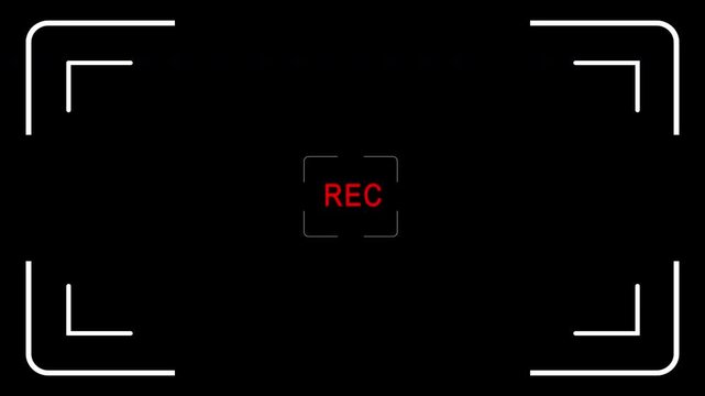 Realistic DSLR camera recording frame with smooth seamless loop and minimal recording marks. Built as transparent alpha overlay for cinematic and vlog editing.