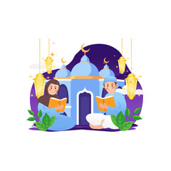 ramadan kareem islamic background vector