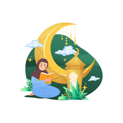 ramadan kareem islamic background vector