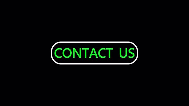  contact us simple overlay button with text animation contact us in transparent background word message in 4K animation with alpha channel 