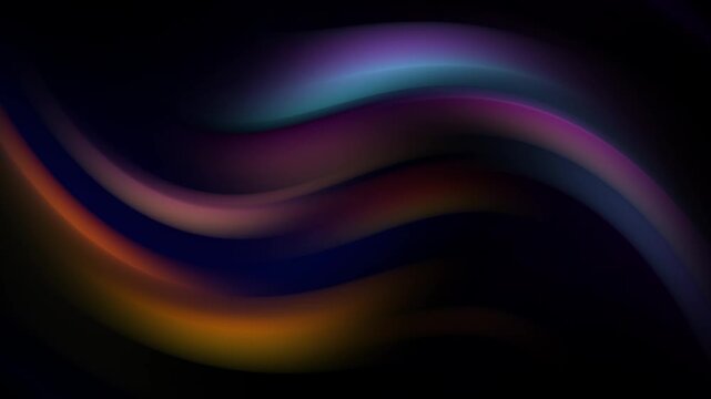 Dynamic luminous color waves creating an artistic and modern abstract design on a deep black backdrop, perfect for digital projects and contemporary aesthetics