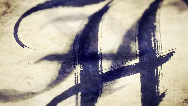 Elegant handwritten letter H in a modern calligraphy style featuring bold brushstrokes and a dramatic black ink contrast on textured paper for artistic branding