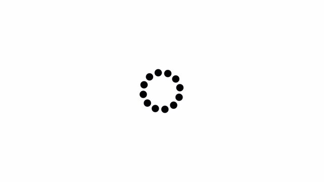 Circle loading animation with transparent background, Circle loading and buffering  icon animation, circle loading with alpha channel in 4k. 