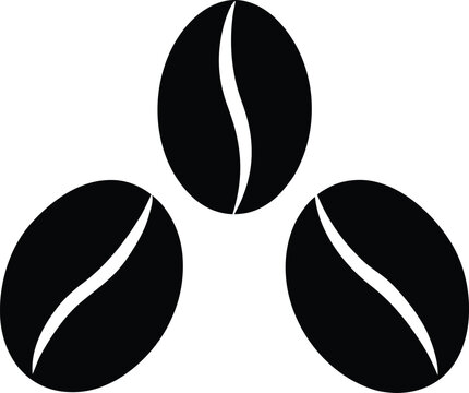 Coffee Beans Silhouette Icon