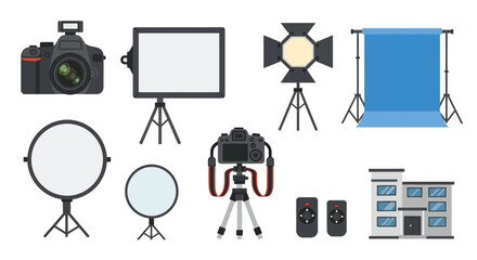 Photography equipment set including cameras lights and backdrops © MD REZAUL KARIM