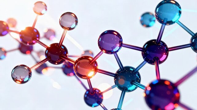 Colorful molecular structure
