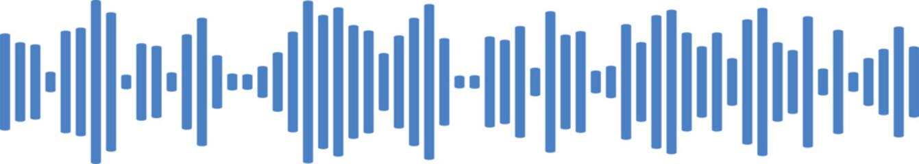 Obraz premium Blue sound wave visualization