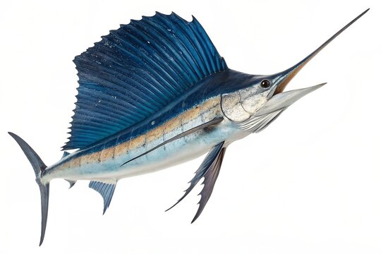 Majestic marlin fish swimming gracefully in open ocean waters
