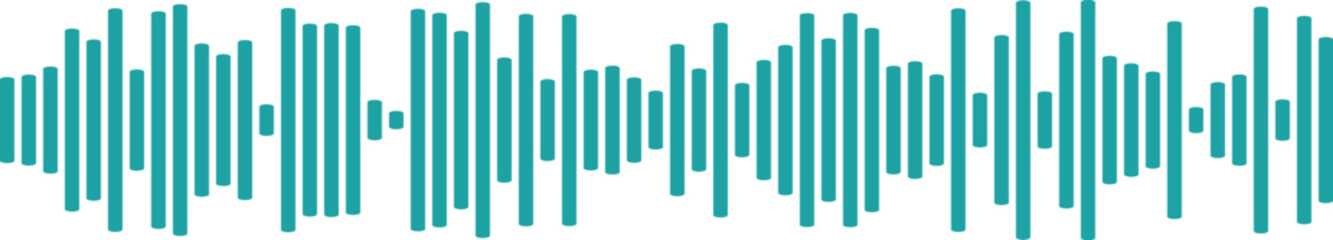 Teal sound wave visualization