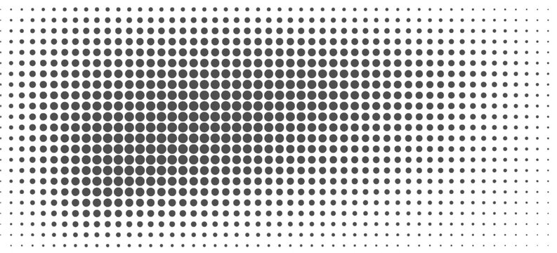 Wave halftone pattern. Halftone dots background. Vector