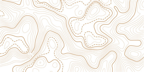 Vector geographic contour mounted map background. Abstract minimal The patter discovery vector topo map. Abstract line contour mountain terrain map background. Vintage outdoors style wallpaper. © AFROZAOPORNA