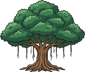 shady tree vector