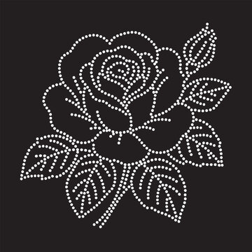 Rhinestone T shirt Design Vector Template