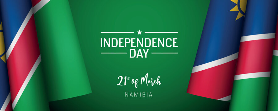 Namibia independence day vector banner, greeting card.