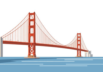 Obraz premium Golden Gate Bridge Iconic Landmark Structure.