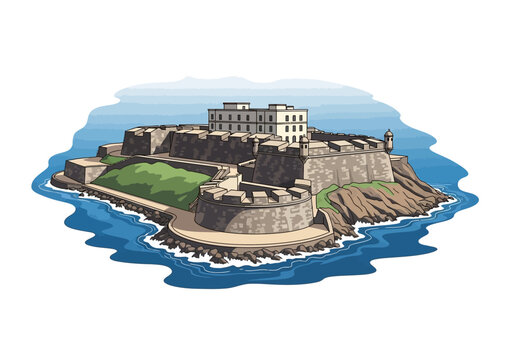 Historic Castle Fortress Architecture Structure.