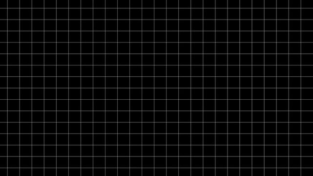 Animated gradient white background with grid moving wards. Horizontal Grid background video , dark color grid , with light effect animation