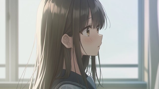 アニメ調の日本人美少女の様々なシーン_表情