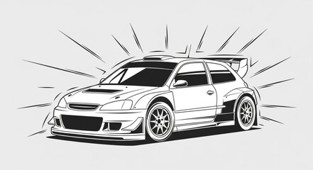 Racing Car Speed Illustration Design. © ERIS