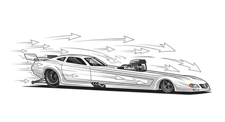 Racing Car Speed Motion Illustration. © ERIS