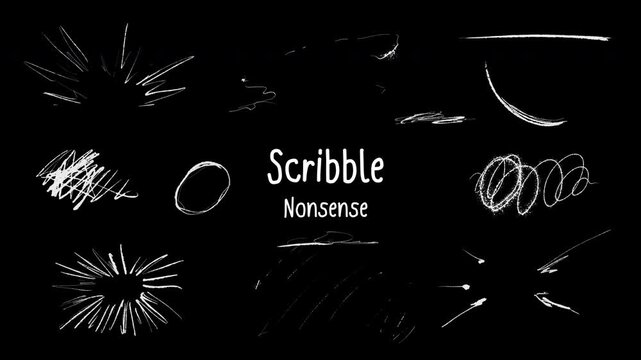 Hand Drawn Scribble Line Animation Effect Vol. 6, pencil sketch doodle arrows, wiggle texture, scratch abstract marks, imperfect street art, overlay, alpha channel transparent background in-out motion