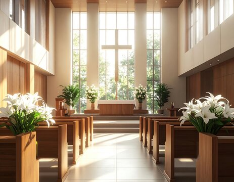 Empty church interior