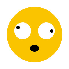 Fototapeta premium Internal Screaming Shocked Panic Emoji Illustration