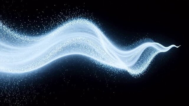 LuminousWaveMotiononBlackBackground