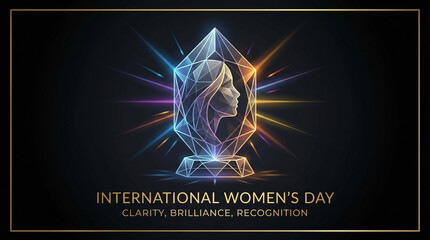 Crystal Woman Sculpture Award, Feminine Silhouette, Brilliance