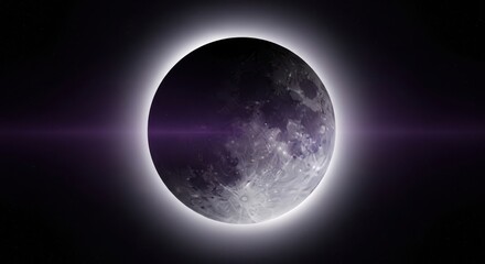 Fototapeta premium Solar eclipse moon space illustration for astronomy presentation
