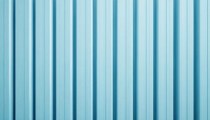 Obraz premium Blue metallic corrugated surface with vertical ridges and shadows. Abstract background texture creating sense of depth and movement. Clean modern pattern suitable for design projects.