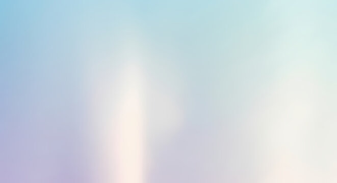 A soft, blurred abstract background featuring a pastel gradient of blue, purple, and white, creating a dreamy and ethereal effect.